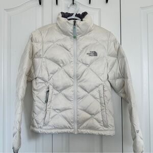 The NORTH FACE 550 Women's Goose Down Puffer Jacket Coat Quilted White Size XS